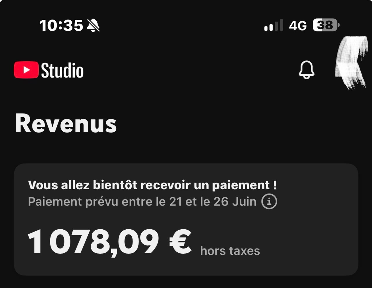 1 078,09 € en attente de paiement